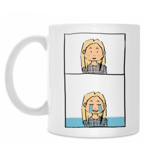 Кружка с принтом Cry baby cry