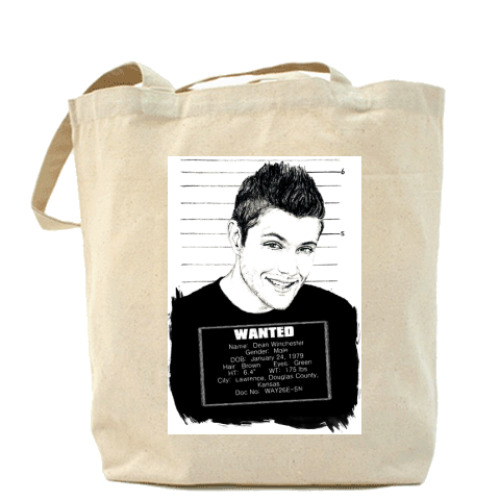 Сумка шоппер с принтом Dean Wanted сумка