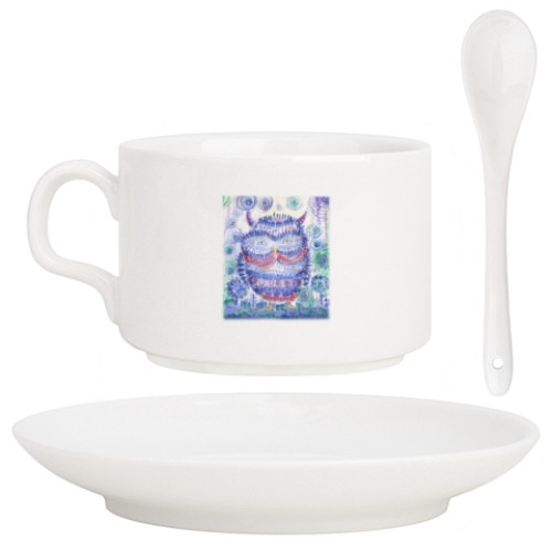 Кофейный набор с принтом Сова