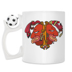 Кружка с футбольным мячиком