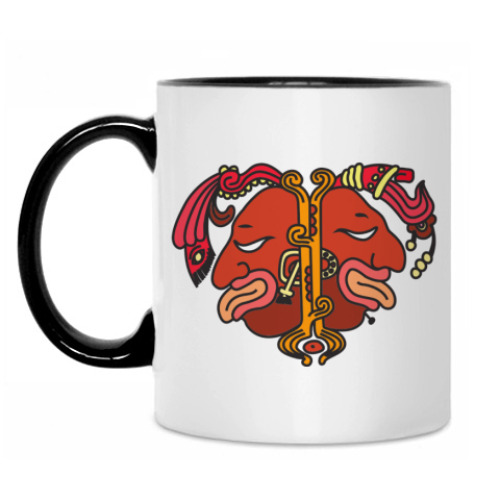 Кружка с принтом 'Сердце майя'