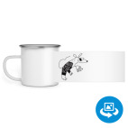 Кружка металлическая белая (круговая запечатка)