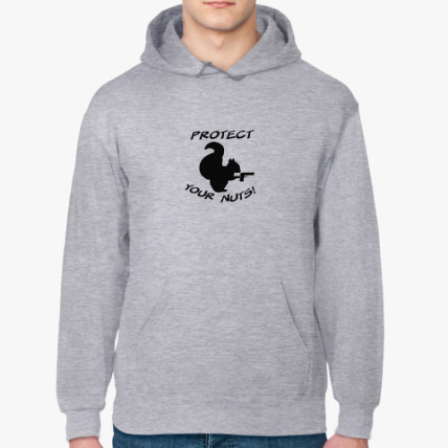 Толстовка худи с принтом Белка