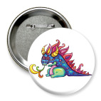 Значок 75 мм Цветной дракон