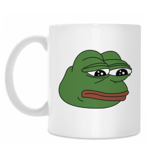 Кружка с принтом Грустная лягушка