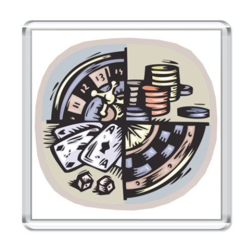 Магнит с принтом Игра