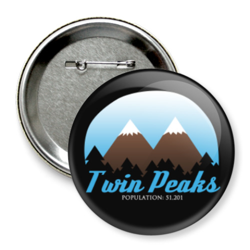 Значок 75мм с принтом Сериал Твин Пикс Twin Peaks