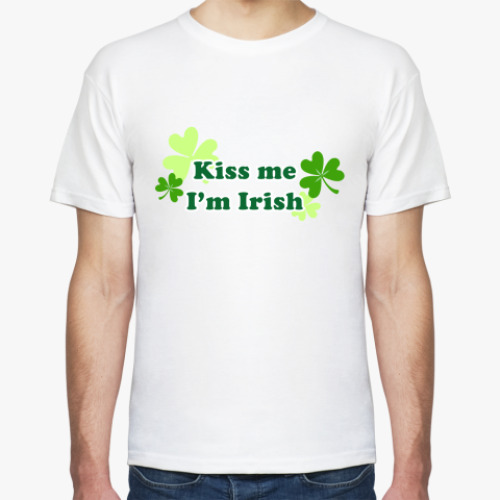 Футболка с принтом Kiss me, I'm Irish!