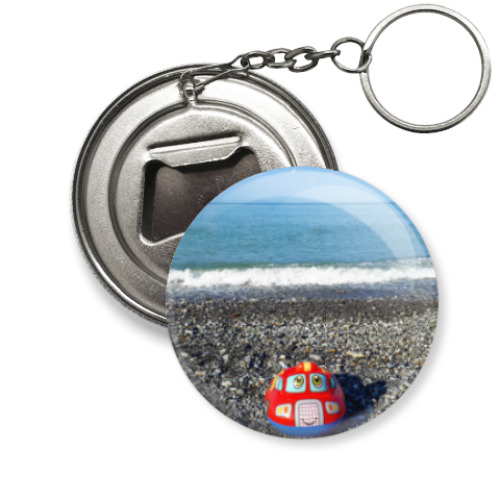 Брелок-открывашка с принтом Открытка с моря