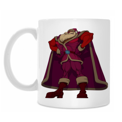 Кружка с принтом Могучий Санта