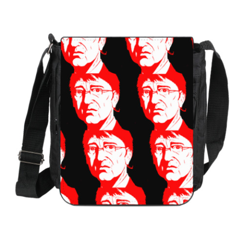 Сумка на плечо (мини-планшет) с принтом Билл Гейтс