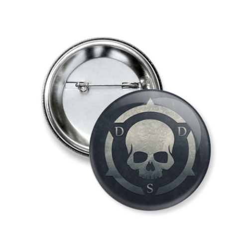 Значок 37мм с принтом Череп
