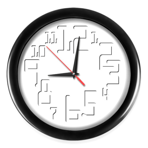 Настенные часы с принтом Большие цифры