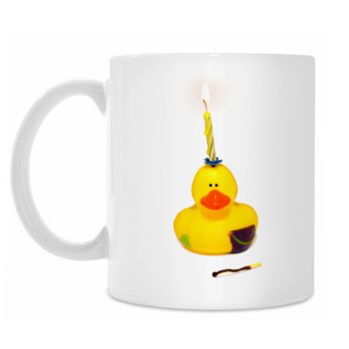 Кружка с принтом Уточка — торт