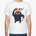 Комичный толстый ниндзя воин