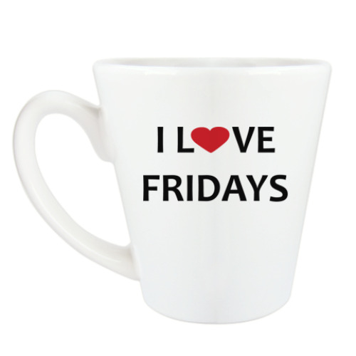 Чашка Латте с принтом Пятница