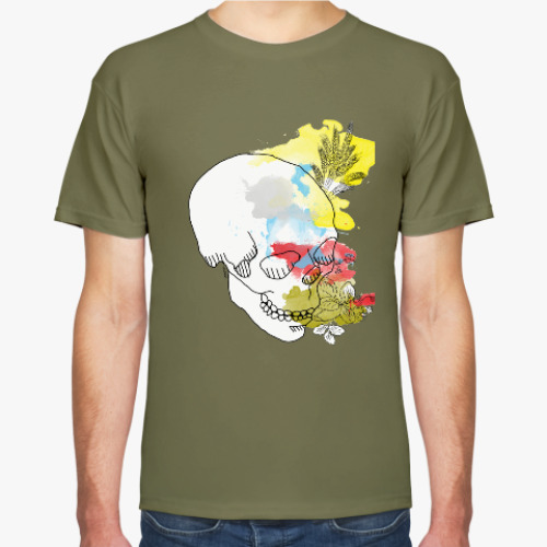 Футболка с принтом  Августовский череп