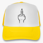 Кепка Trucker, желтая Fuck pencil