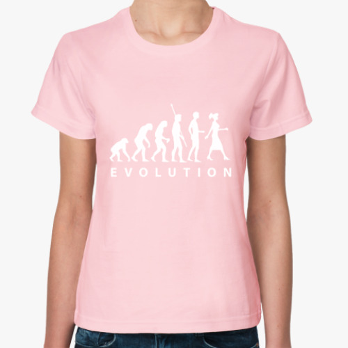 Женская футболка с принтом EVOLUTION