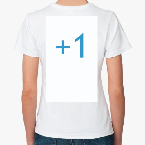 Классическая футболка с принтом +1
