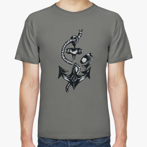 Футболка с принтом Якорь