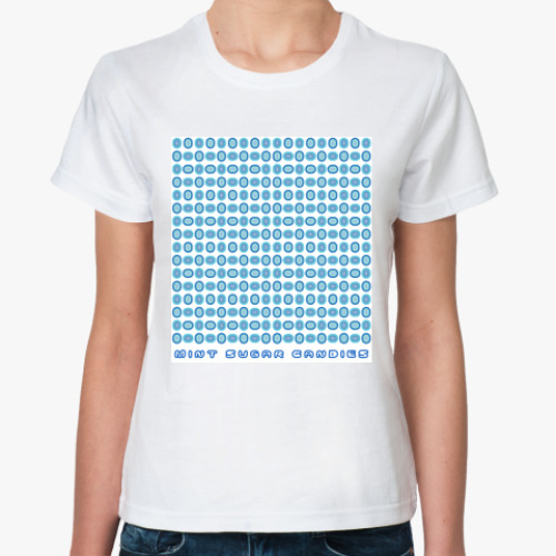 Классическая футболка с принтом Mint candy