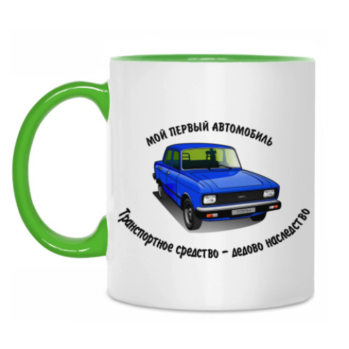 Кружка с принтом Москвич - мой первый!