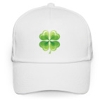 Кепка / бейсболка, белая (печать) Клевер