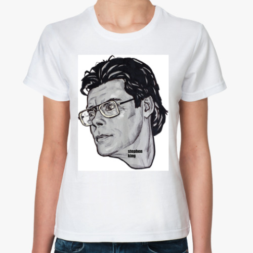 Классическая футболка с принтом Stephen King Кинг
