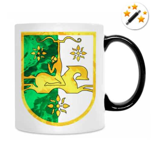 Кружка-хамелеон с принтом Герб Абхазии