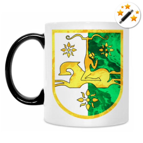 Кружка-хамелеон с принтом Герб Абхазии