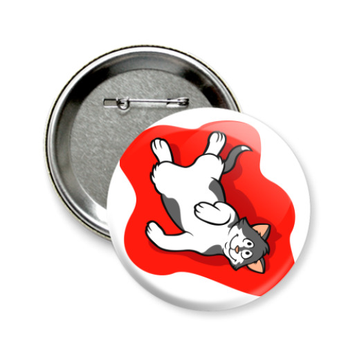 Значок 58мм с принтом Эти веселые коты