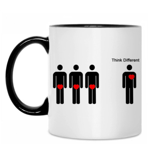 Кружка с принтом Think Different