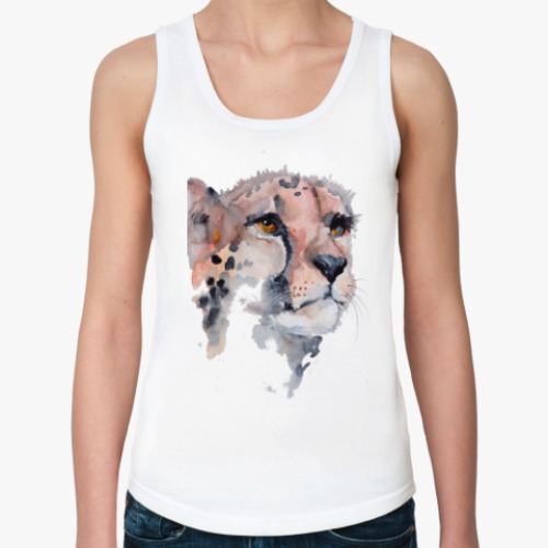 Женская майка с принтом Гепард