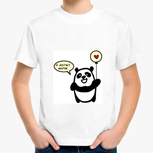 Детская футболка с принтом панда