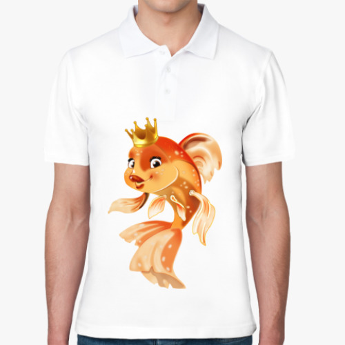 Рубашка поло с принтом Золотая рыбка