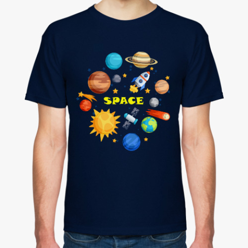 Футболка с принтом Space (Космос)