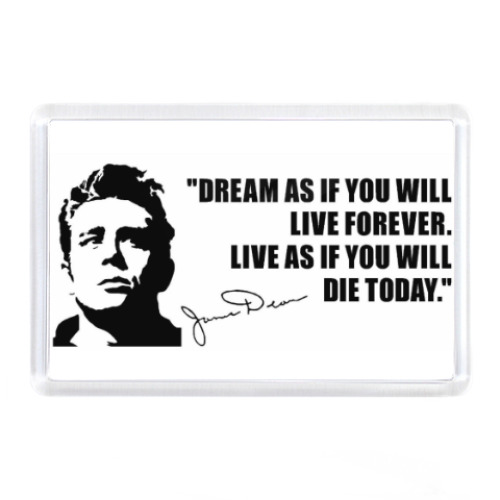 Магнит с принтом James Dean Джеймс Дин