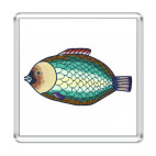 Магнит 6.5 x 6.5 см рыба