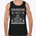 Майка Tank Top Страшный новогодний свитер