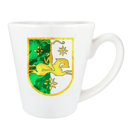 Чашка Латте с принтом Герб Абхазии