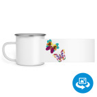 Кружка металлическая белая (круговая запечатка)