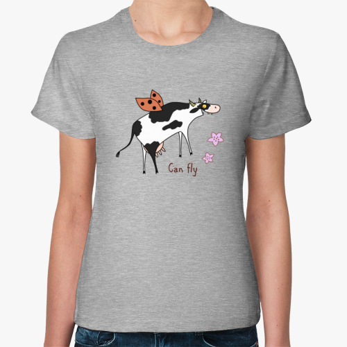 Женская футболка с принтом Божья корова