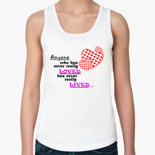 Женская майка с принтом Loved