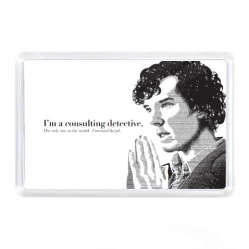 Магнит с принтом  Шерлок