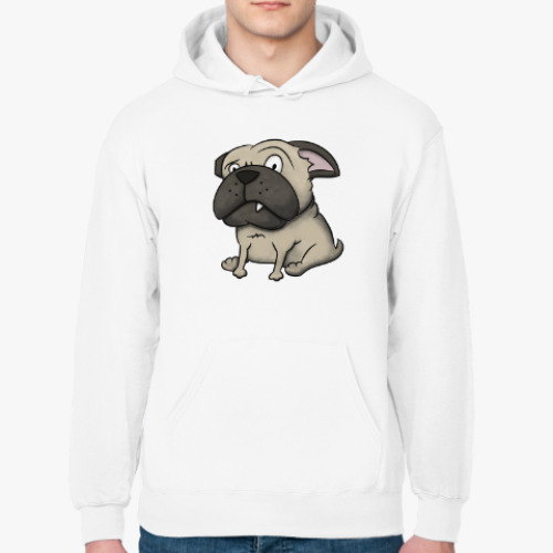 Толстовка худи с принтом grumpy dog