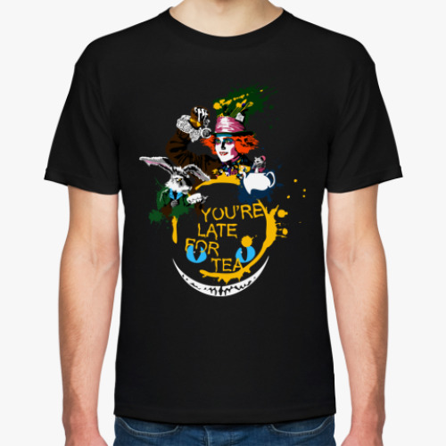 Футболка с принтом You're late for tea