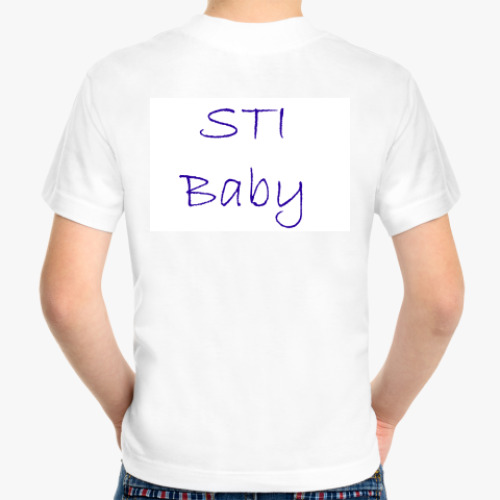 Детская футболка с принтом STI Baby