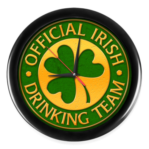 Настенные часы с принтом Official Irish drinking team