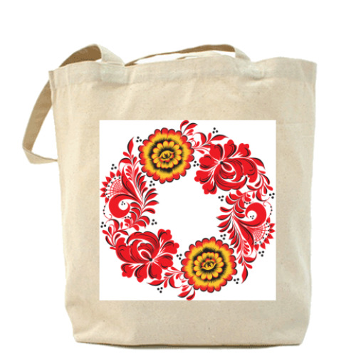 Сумка шоппер с принтом Русско-народный узор